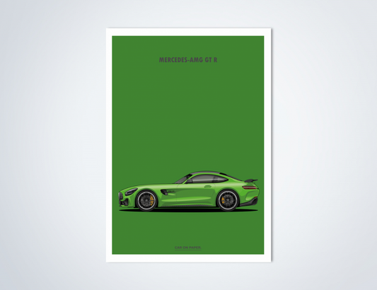 Mercedes-AMG GT R Side Groen Poster