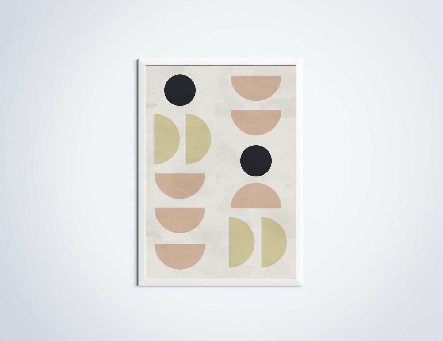 Abstracte Poster Circles Half Circles Frame