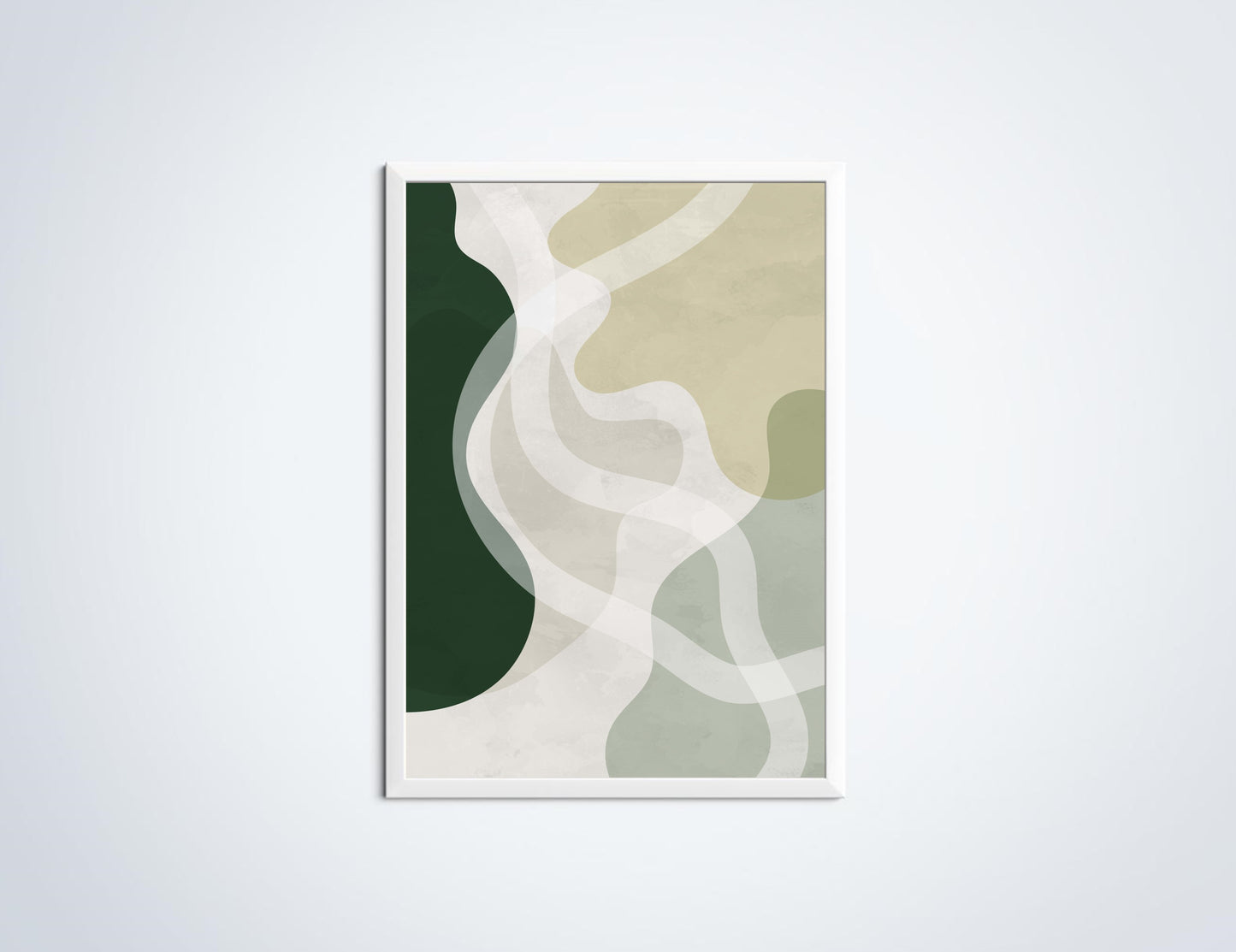 Abstracte Kunst Poster 'Green Shapes'