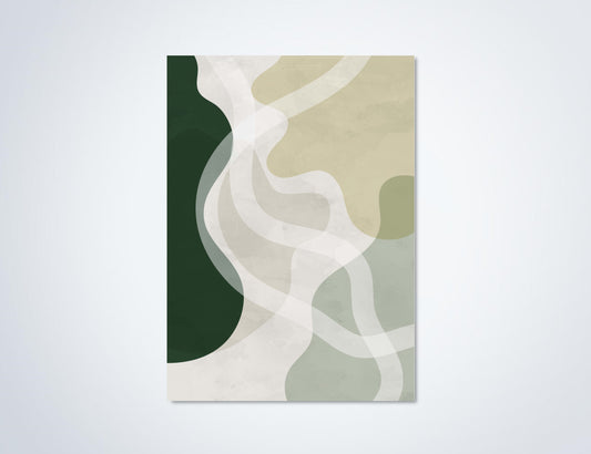 Abstracte Kunst Poster 'Green Shapes'