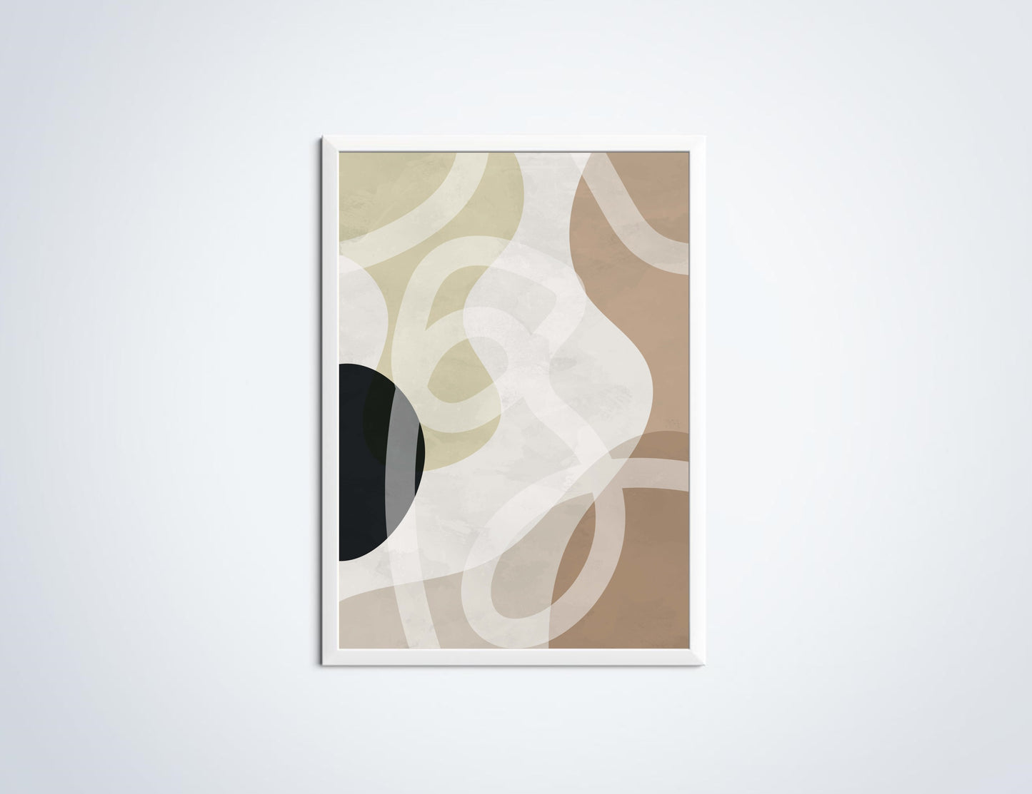 Abstracte Poster Pink Shapes in Lijst