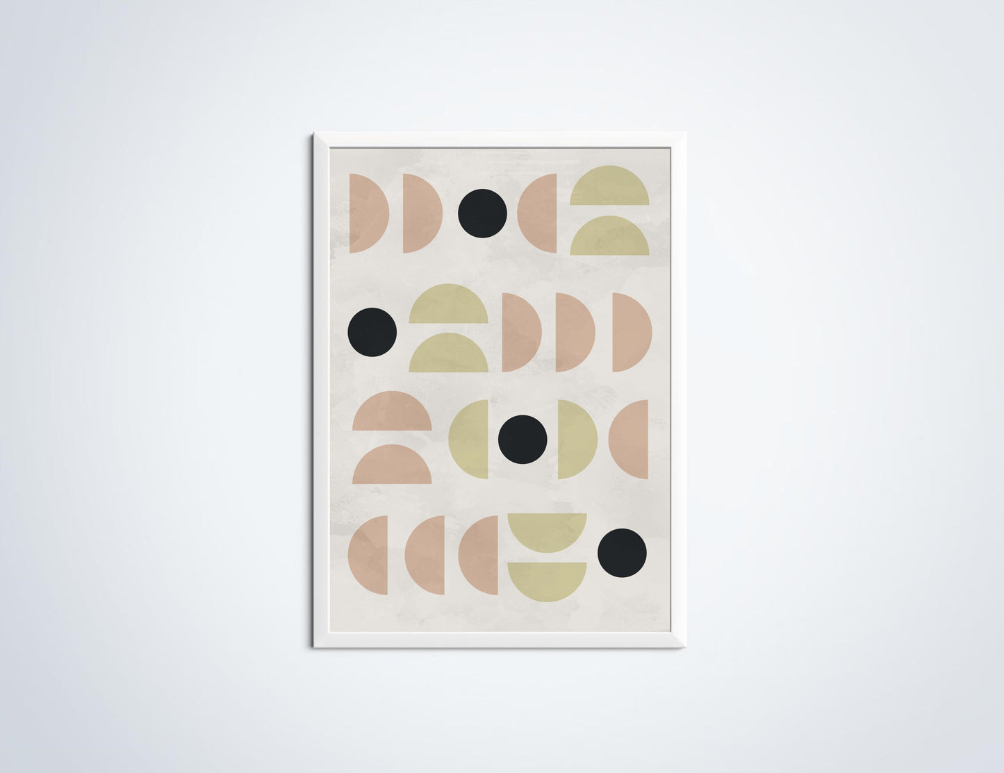 Abstracte Poster Loads Of Circles and Half Circles in Lijst