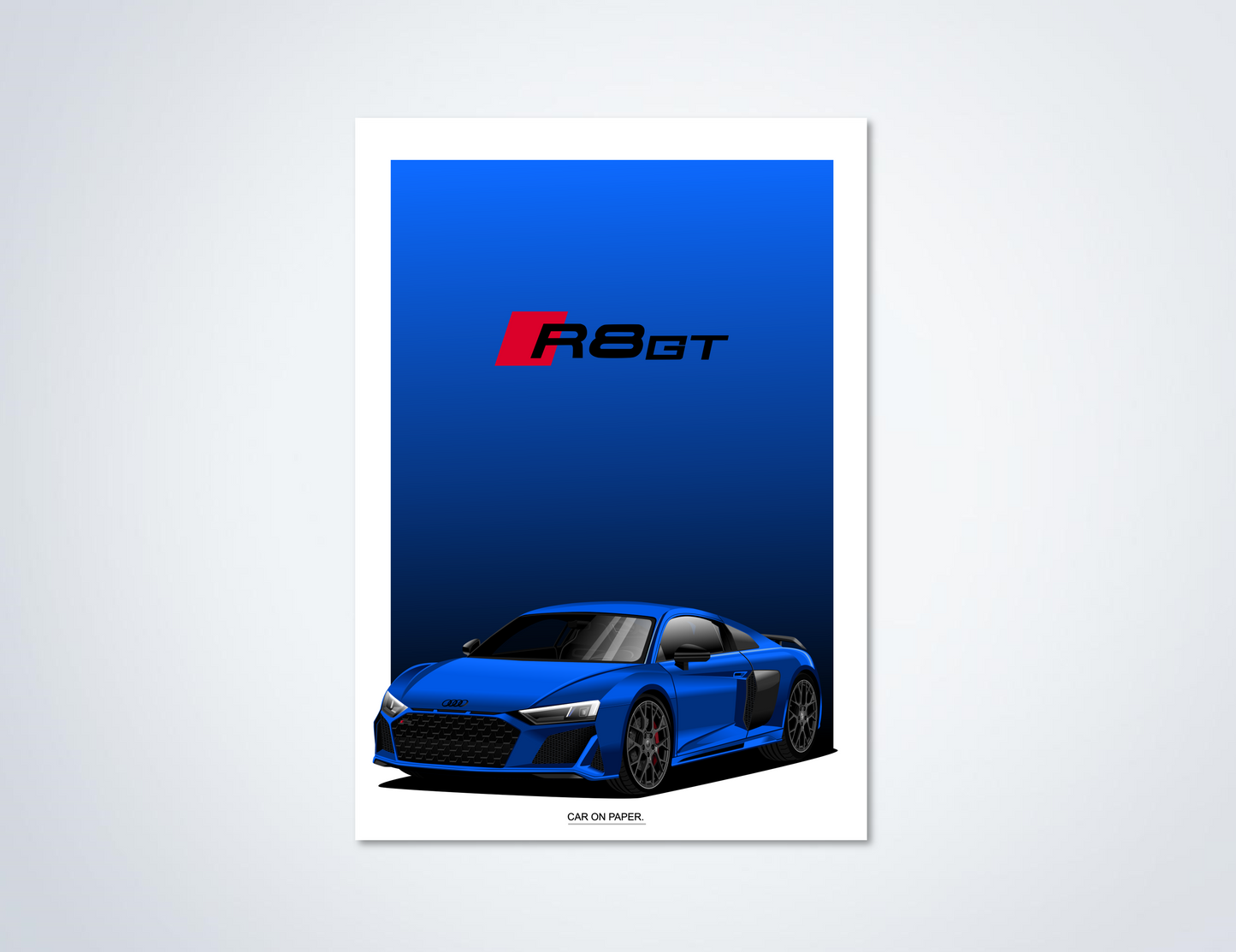 Audi R8 GT Poster Donkerblauw