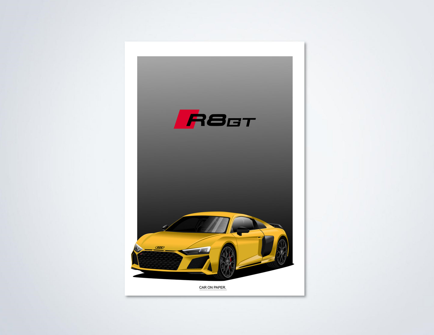 Audi R8 GT Poster Geel