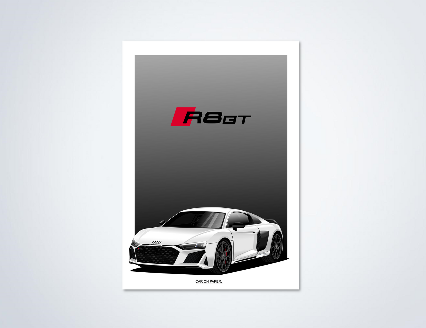 Audi R8 GT Poster Wit
