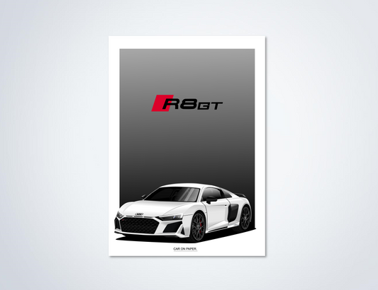 Audi R8 GT Poster Wit