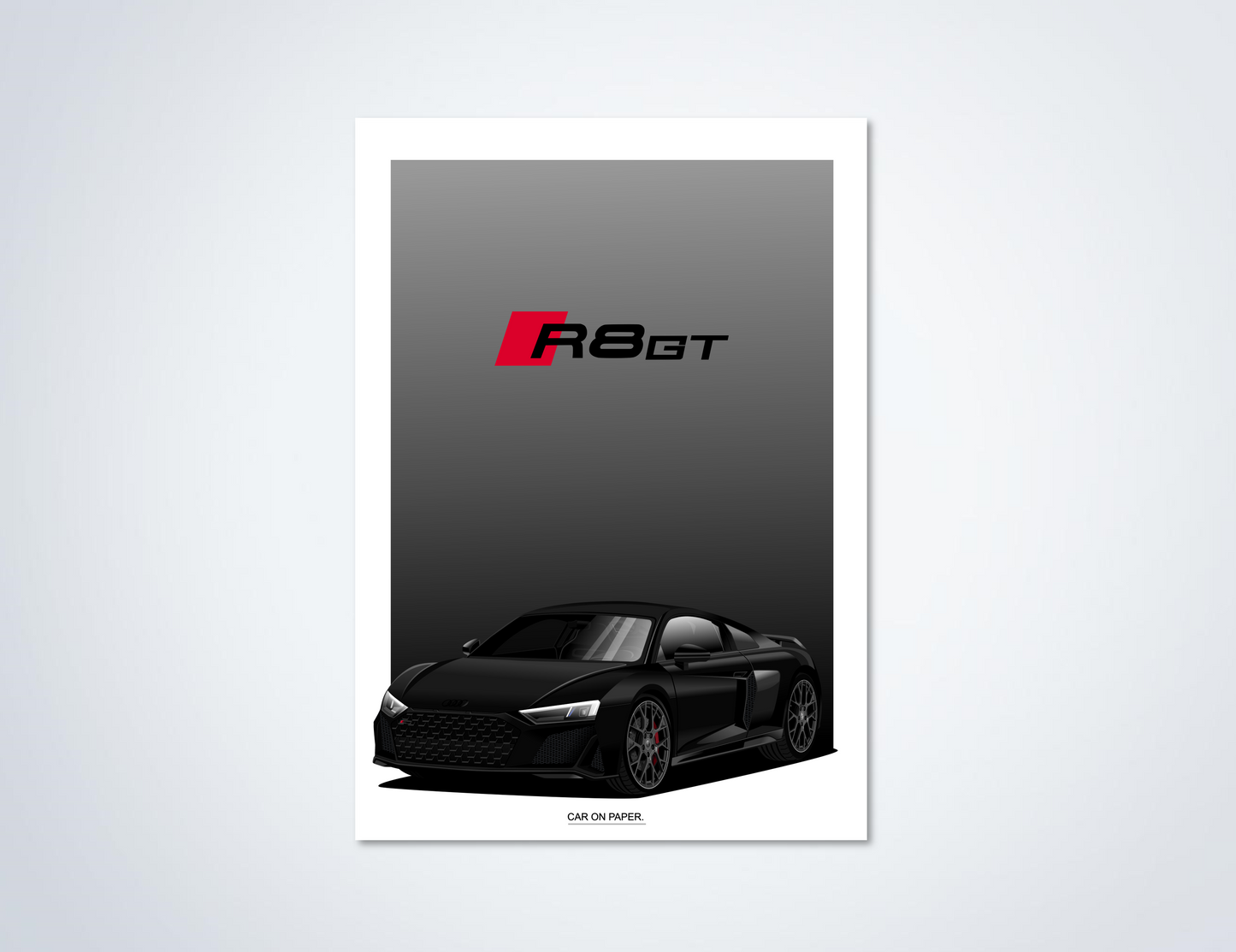 Audi R8 GT Poster Zwart