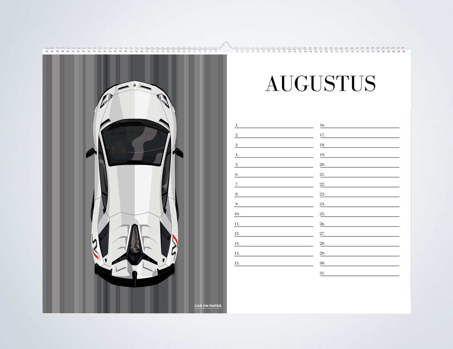 Verjaardagskalender Auto's Augustus