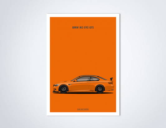 BMW E92 M3 GTS Oranje Poster