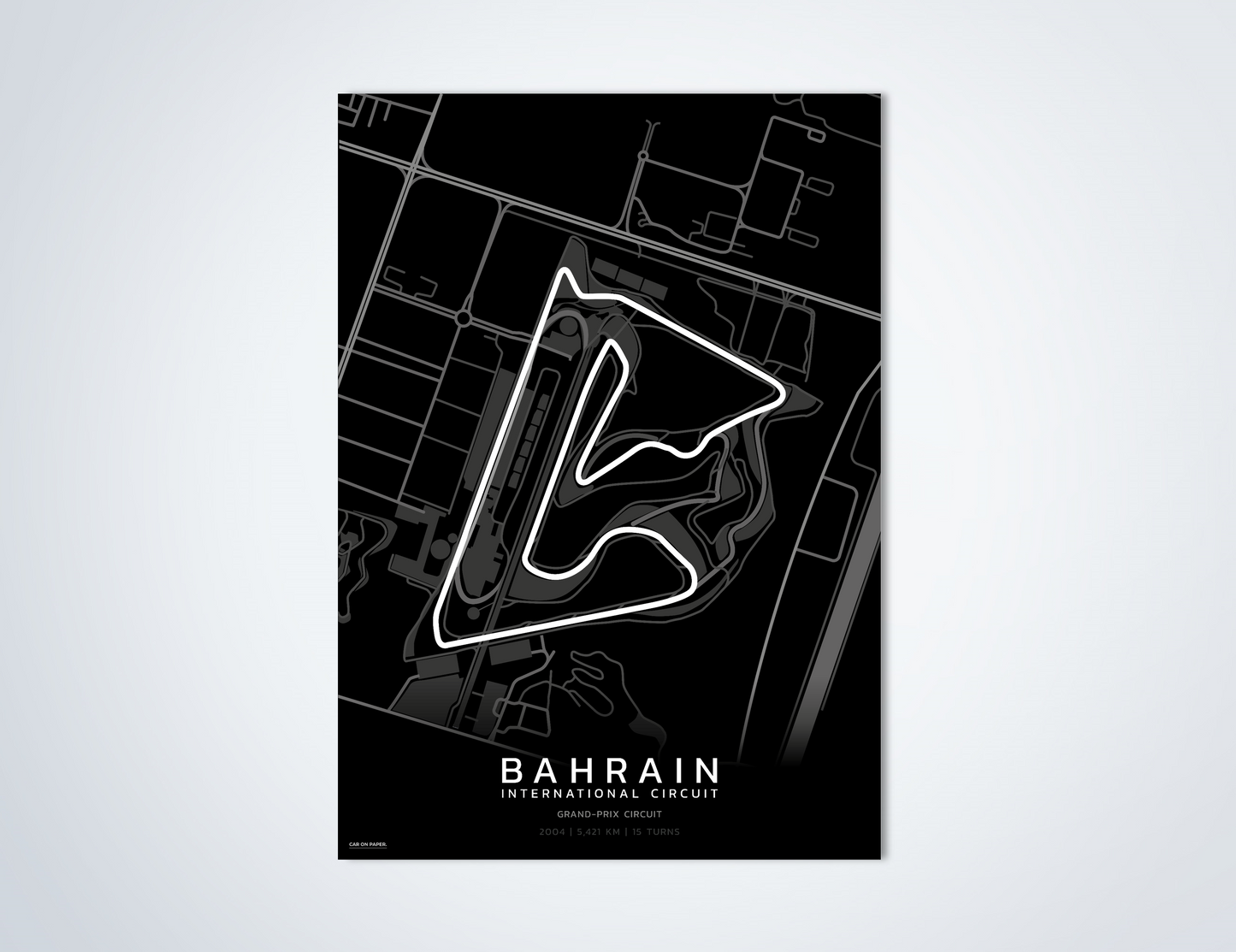 Bahrain Circuit Poster Zwart