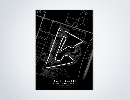 Bahrain Circuit Poster Zwart