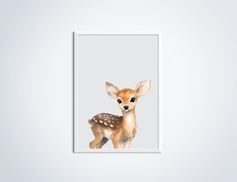 Bambi dierenposter in lijst
