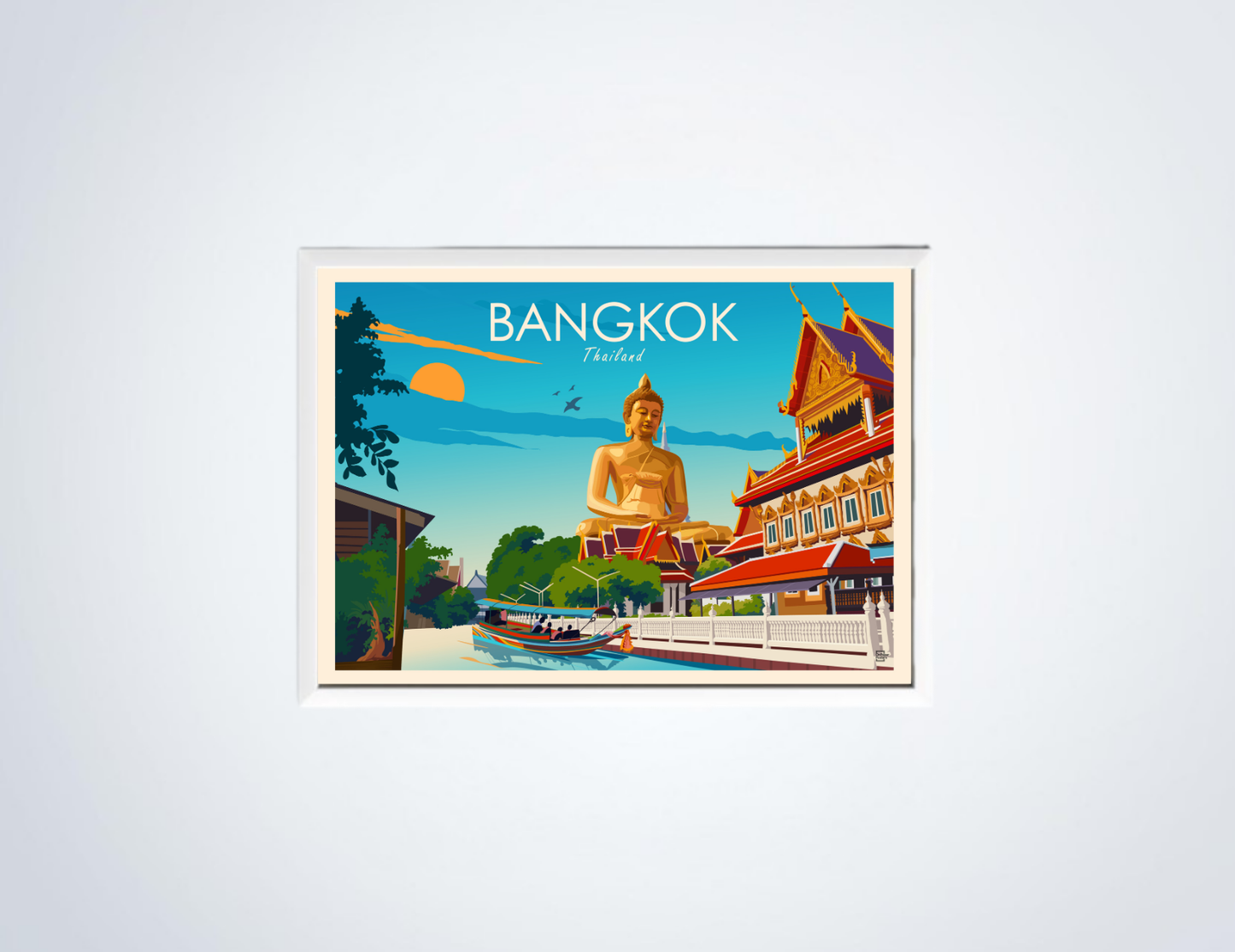 Bangkok Poster Verticaal in Lijst