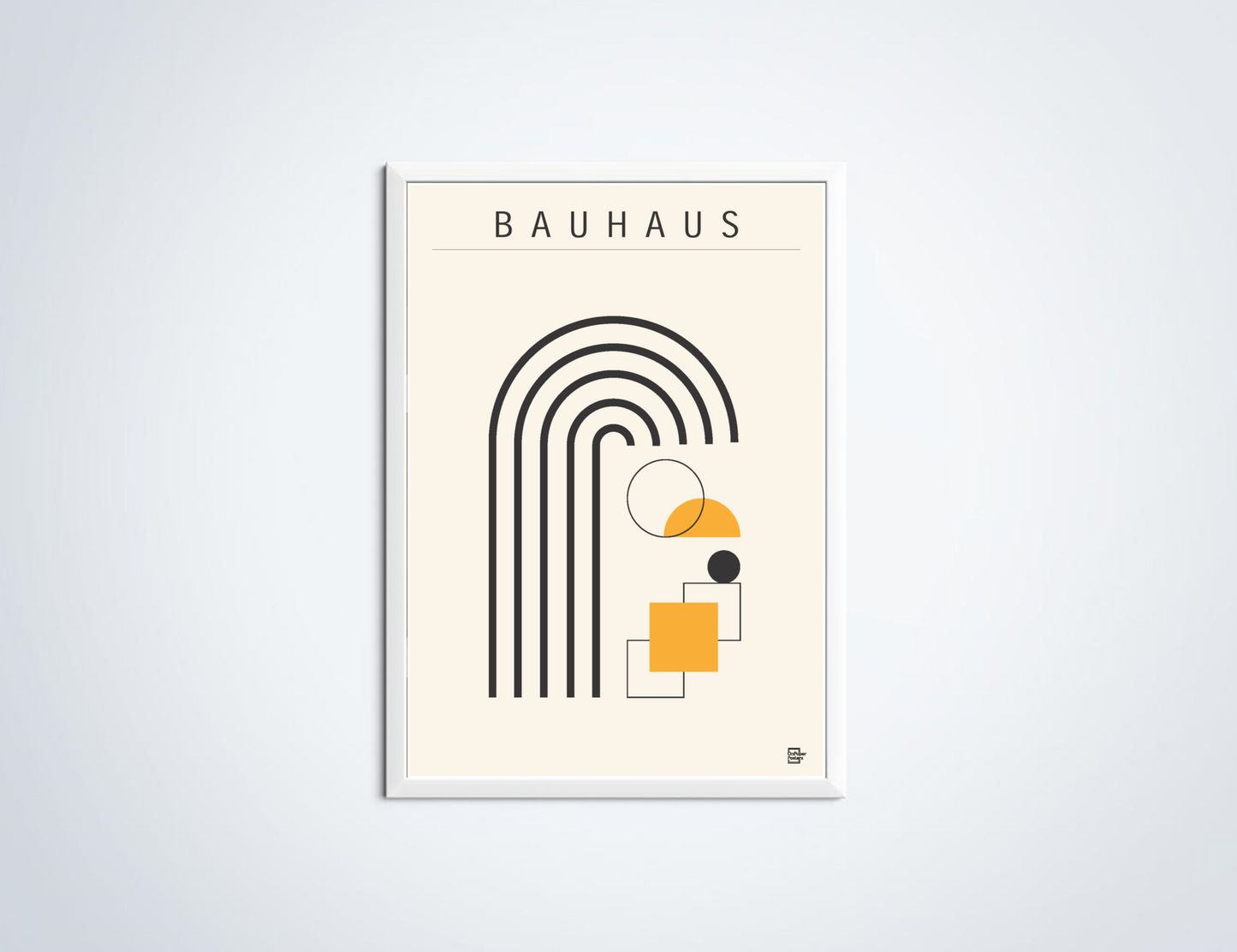 Bauhaus Arch & Shapes Poster