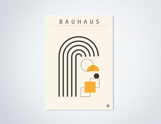 Bauhaus Arch & Shapes Poster