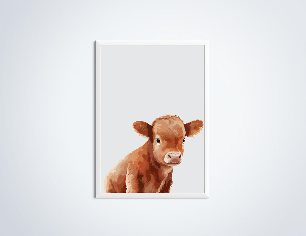 Buffel dierenposter in lijst