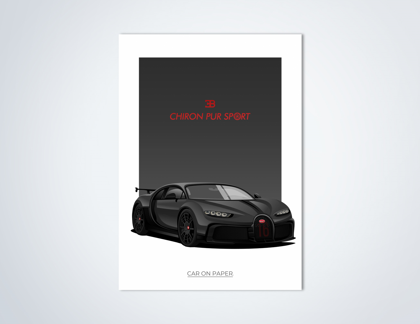 Bugatti Chiron Pur Sport Zwart Poster