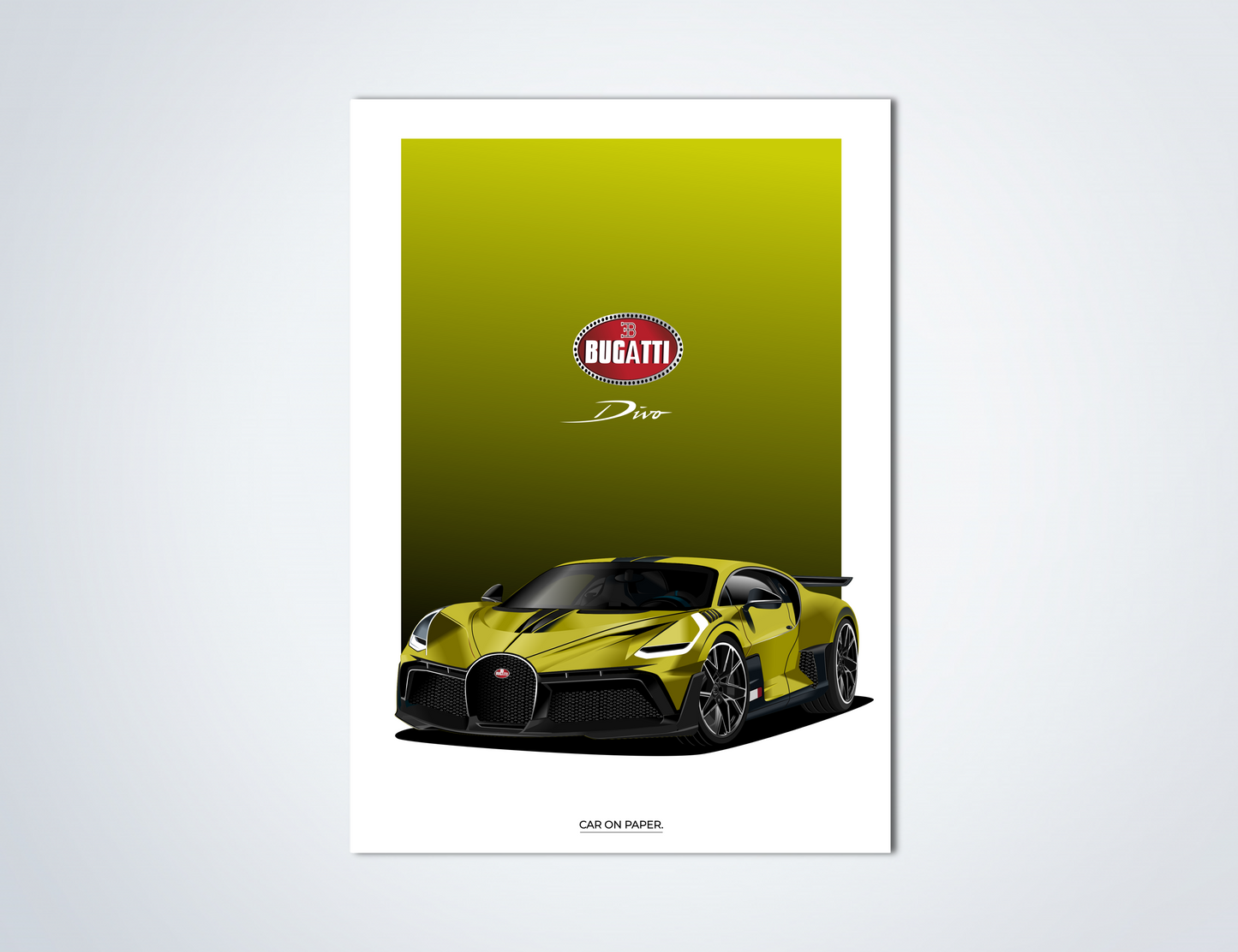 Bugatti Divo Geel Poster