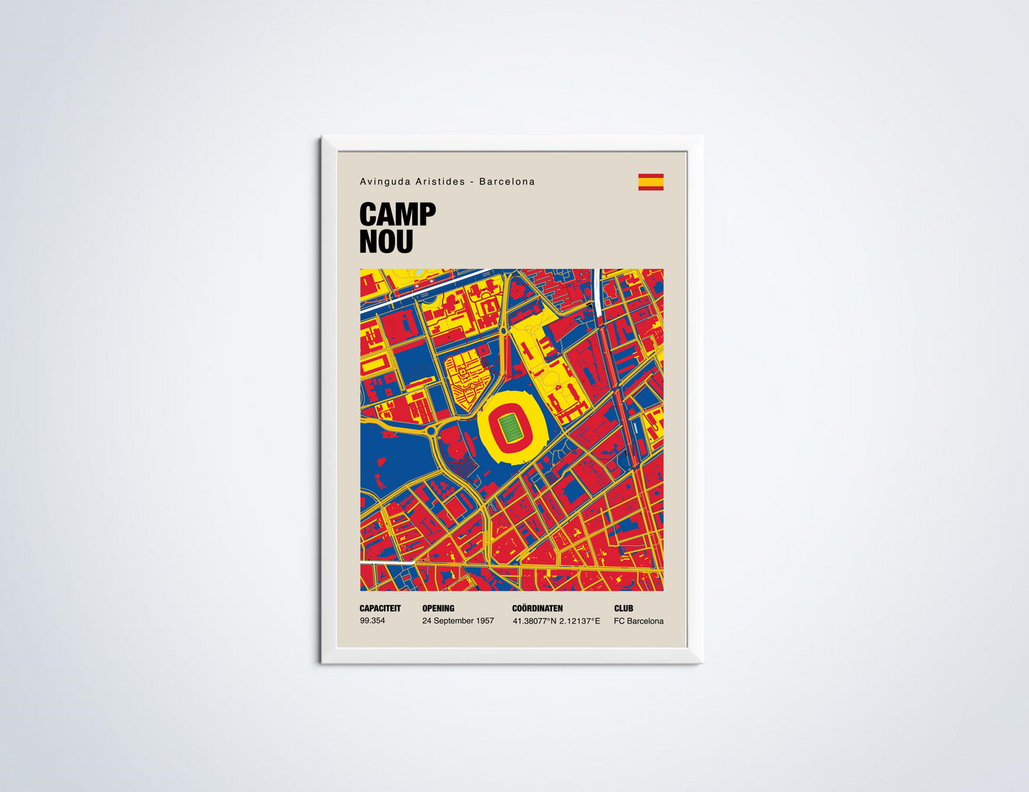 Poster Camp Nou in Lijst