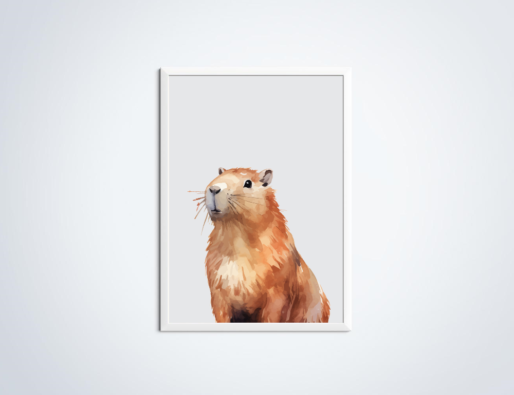 Capybara dierenposter in lijst