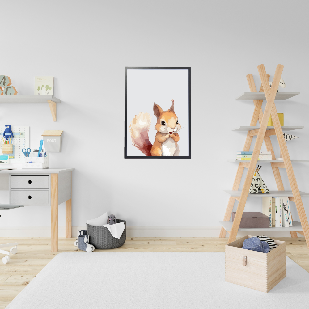 Eekhoorn dierenposter in kinderkamer