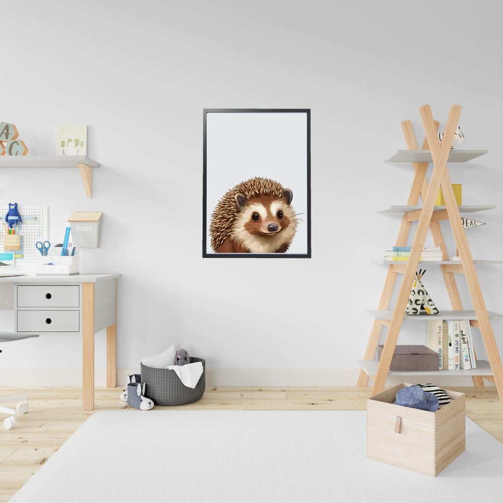 Egel dierenposter in kinderkamer