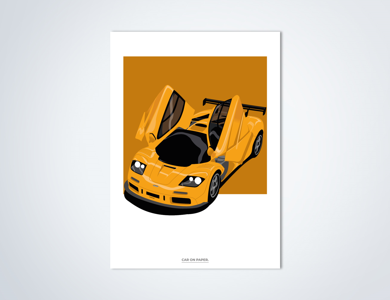 McLaren F1 GTR Geel Poster