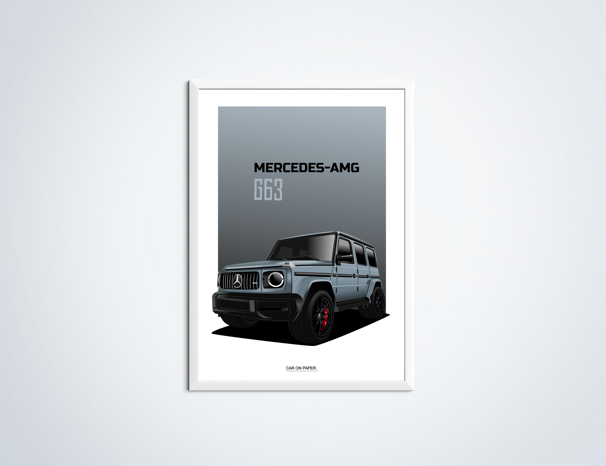 Mercedes AMG G63 Grijs Poster in Lijst
