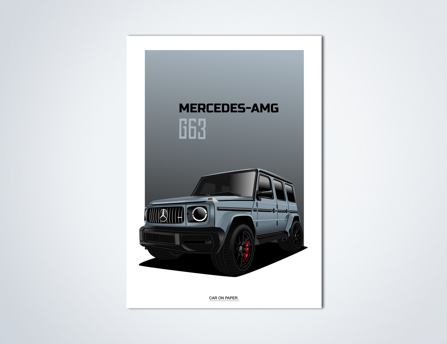 Mercedes AMG G63 Grijs Poster