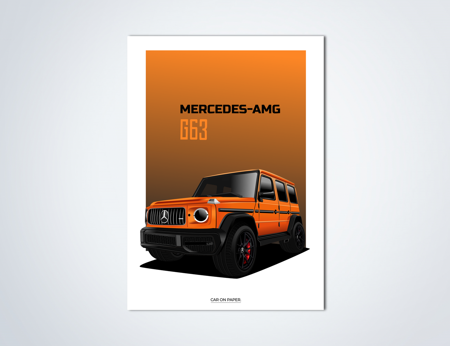 Mercedes AMG G63 Oranje Poster