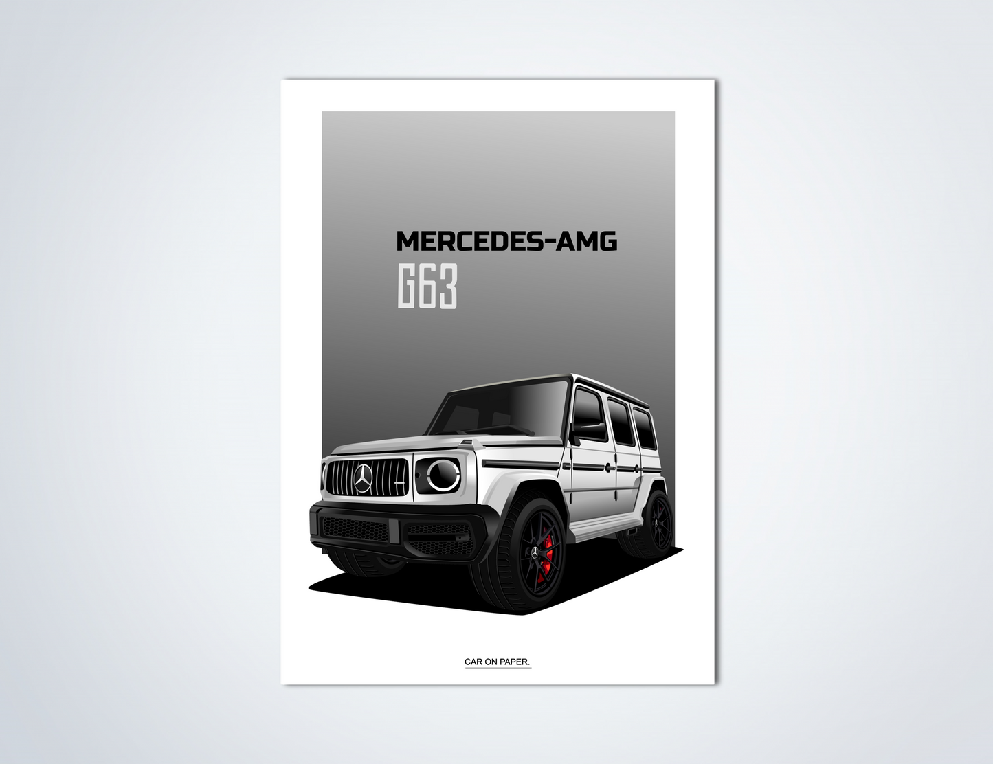 Mercedes AMG G63 Wit Poster