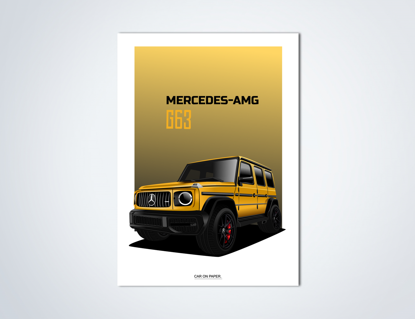 Mercedes AMG G63 Geel Poster