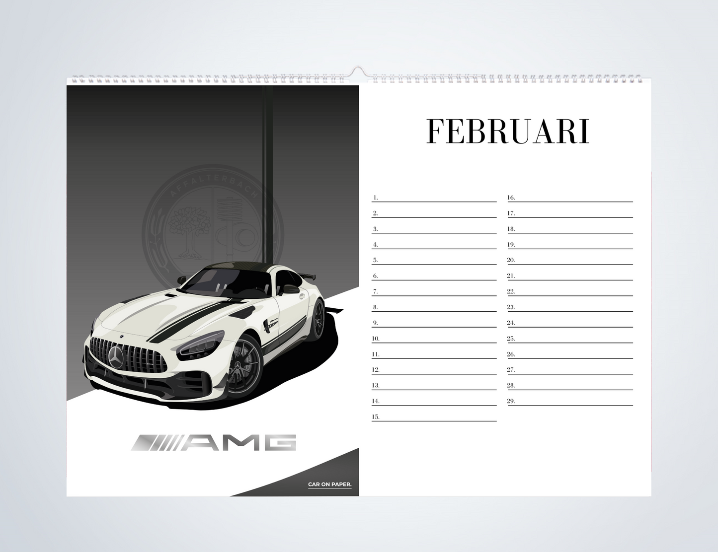 Verjaardagskalender Auto's Februari