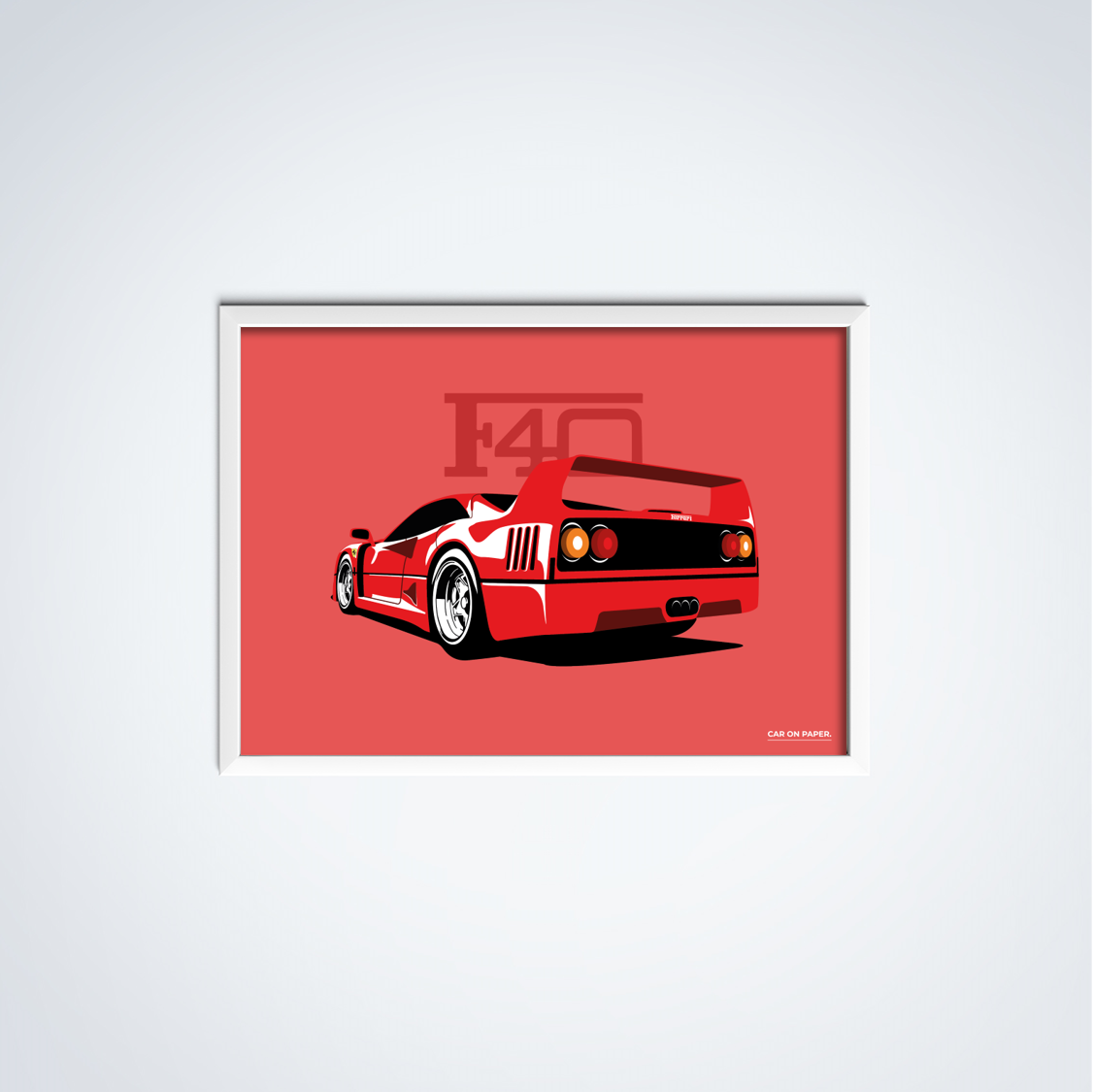 Ferrari F40 Poster in Lijst