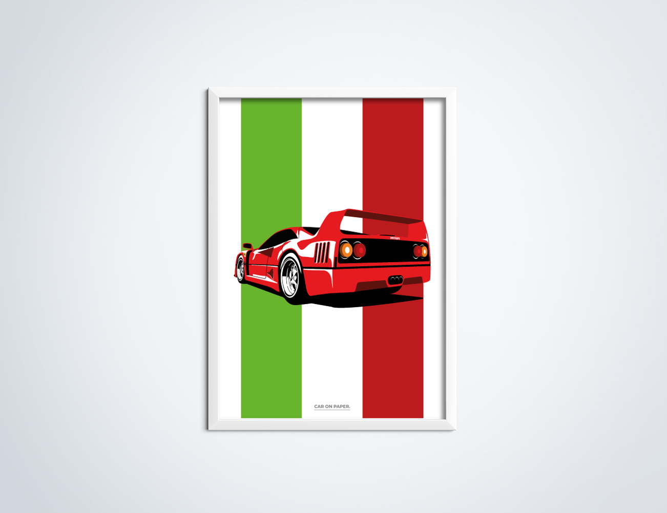 Ferrari F40 Italy Poster in Lijst