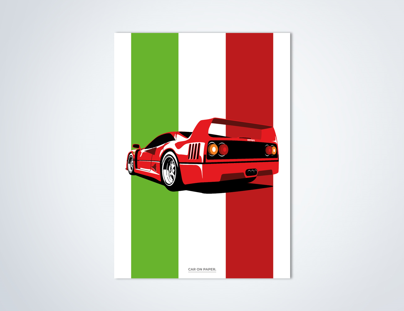 Ferrari F40 Italy Poster