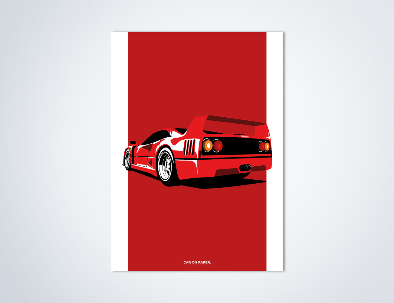 Ferrari F40 Rood Poster