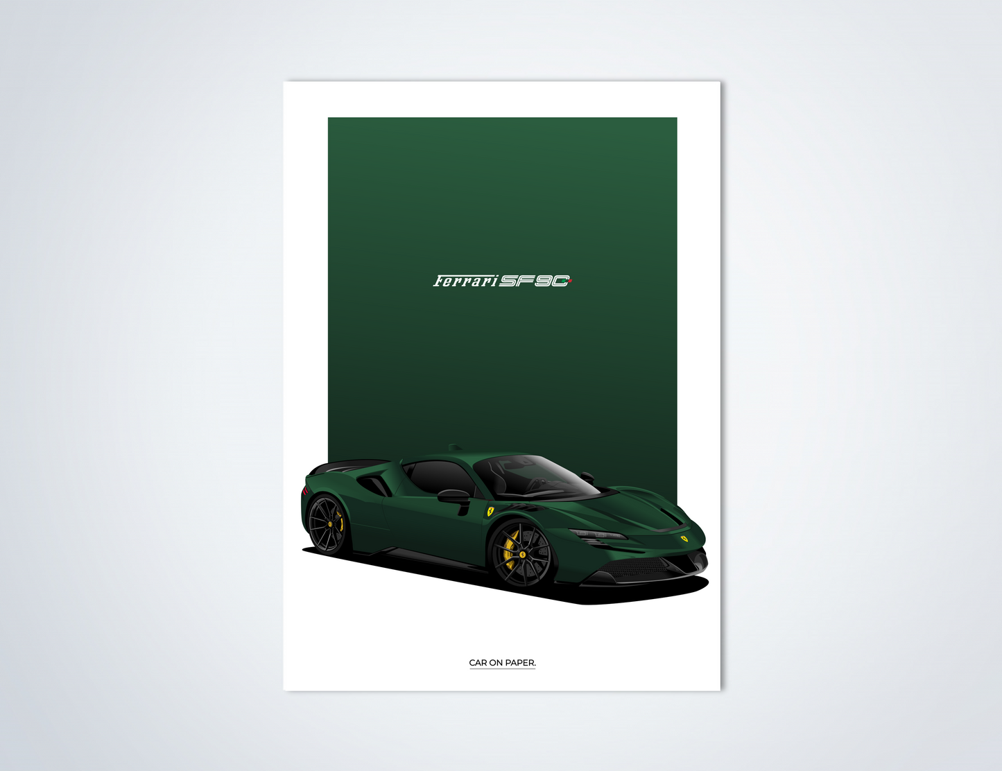 Ferrari SF90 Stradale Groen Poster