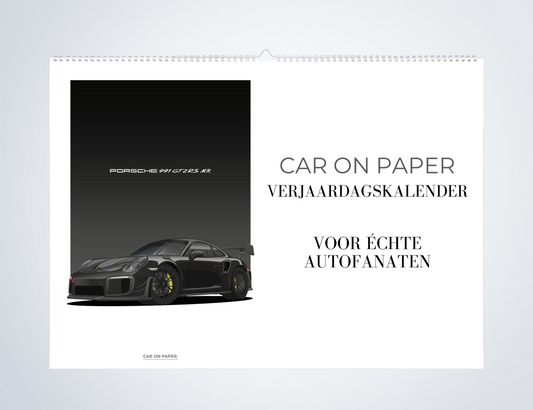 Verjaardagskalender Auto's Voorkant