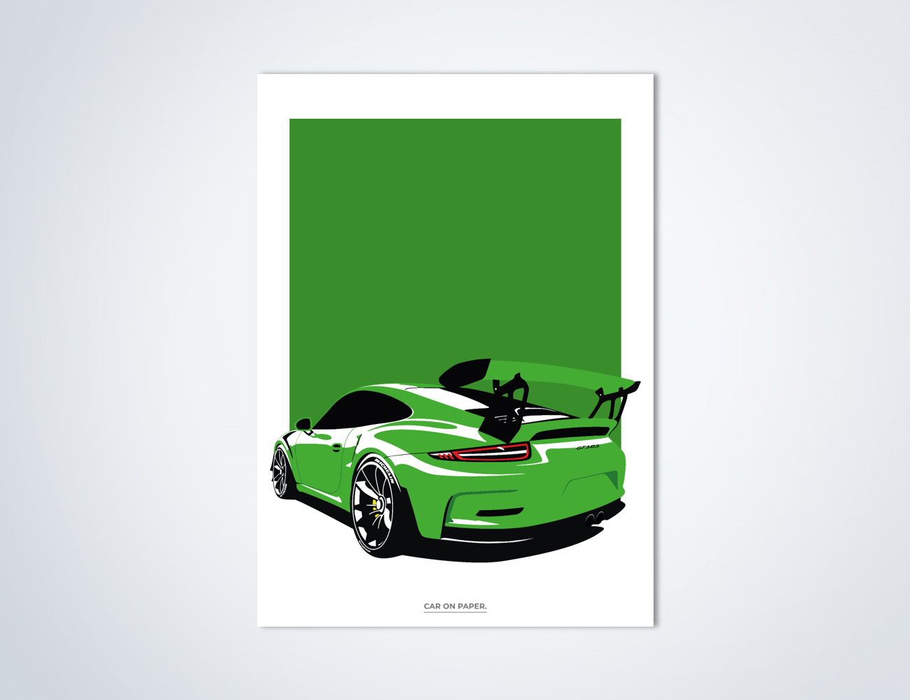 Porsche GT3 RS Groen Poster