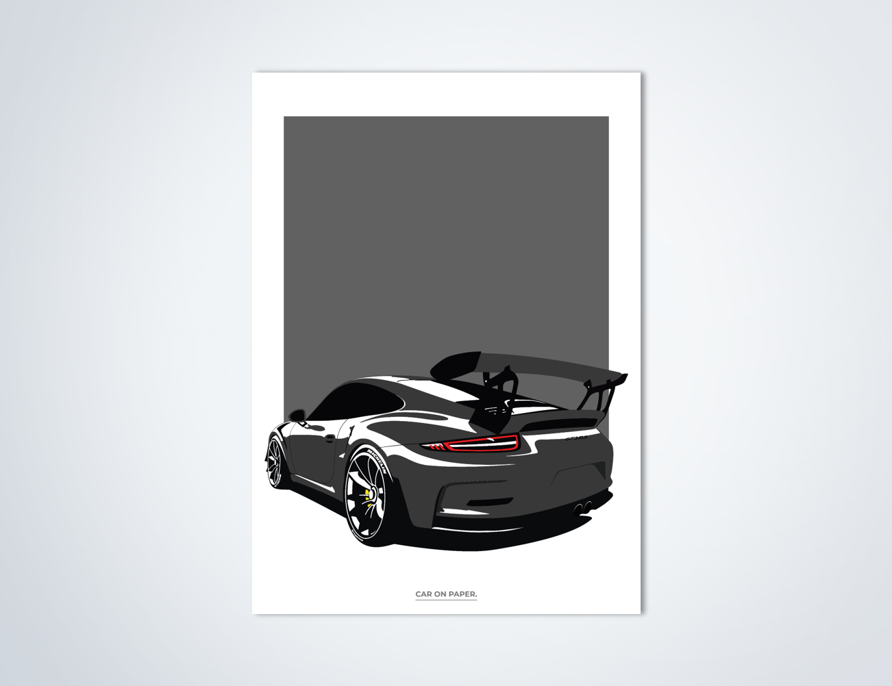 Porsche GT3 RS Grijs Poster