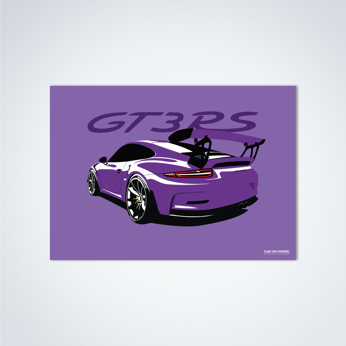 Porsche GT3 RS Paars Horizontaal Poster