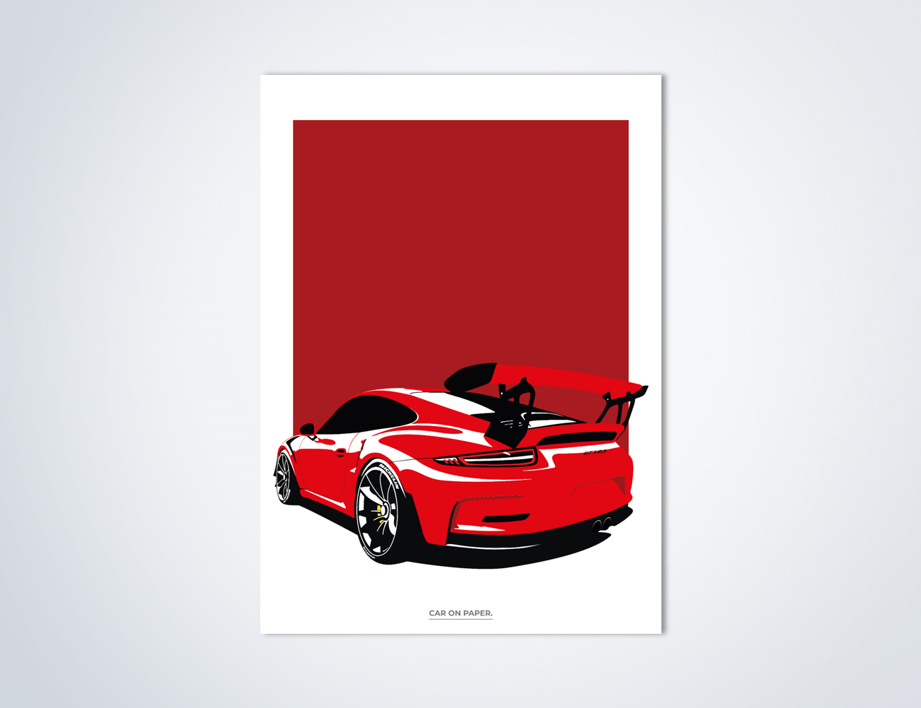 Porsche GT3 RS Rood Poster