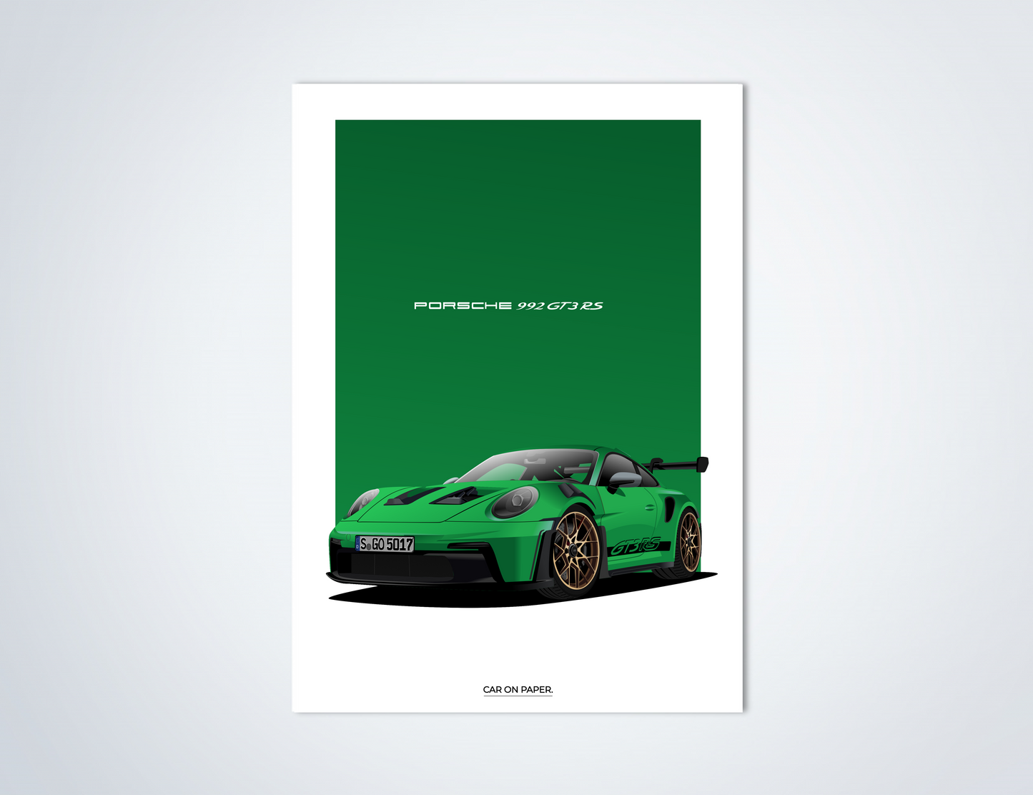 Porsche 911 GT3 RS Groen Poster