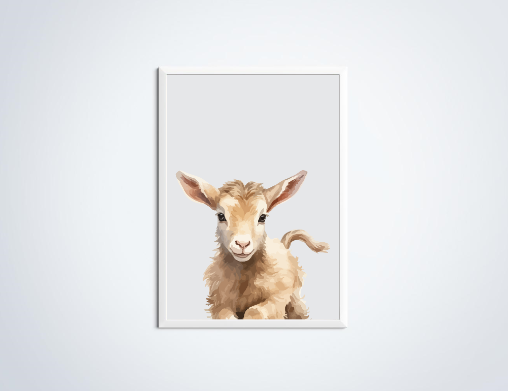 Geitje dierenposter in lijst