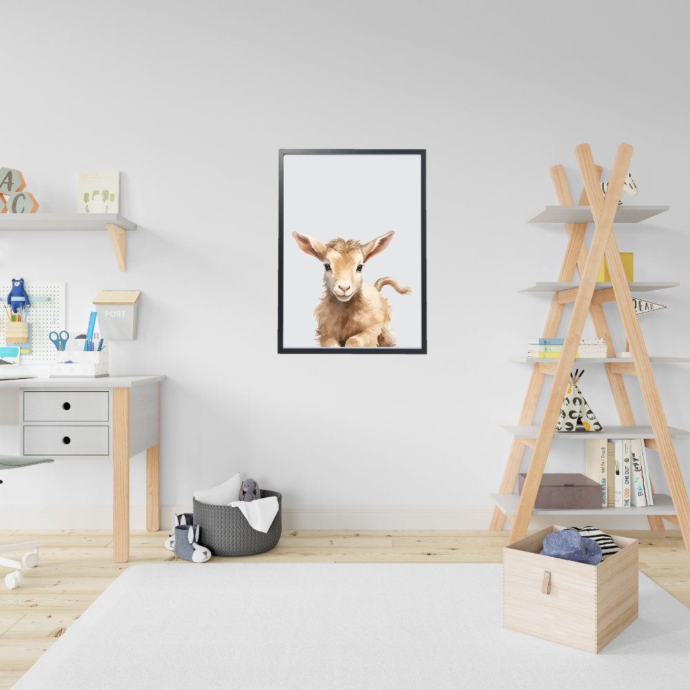 Geitje dierenposter in kinderkamer