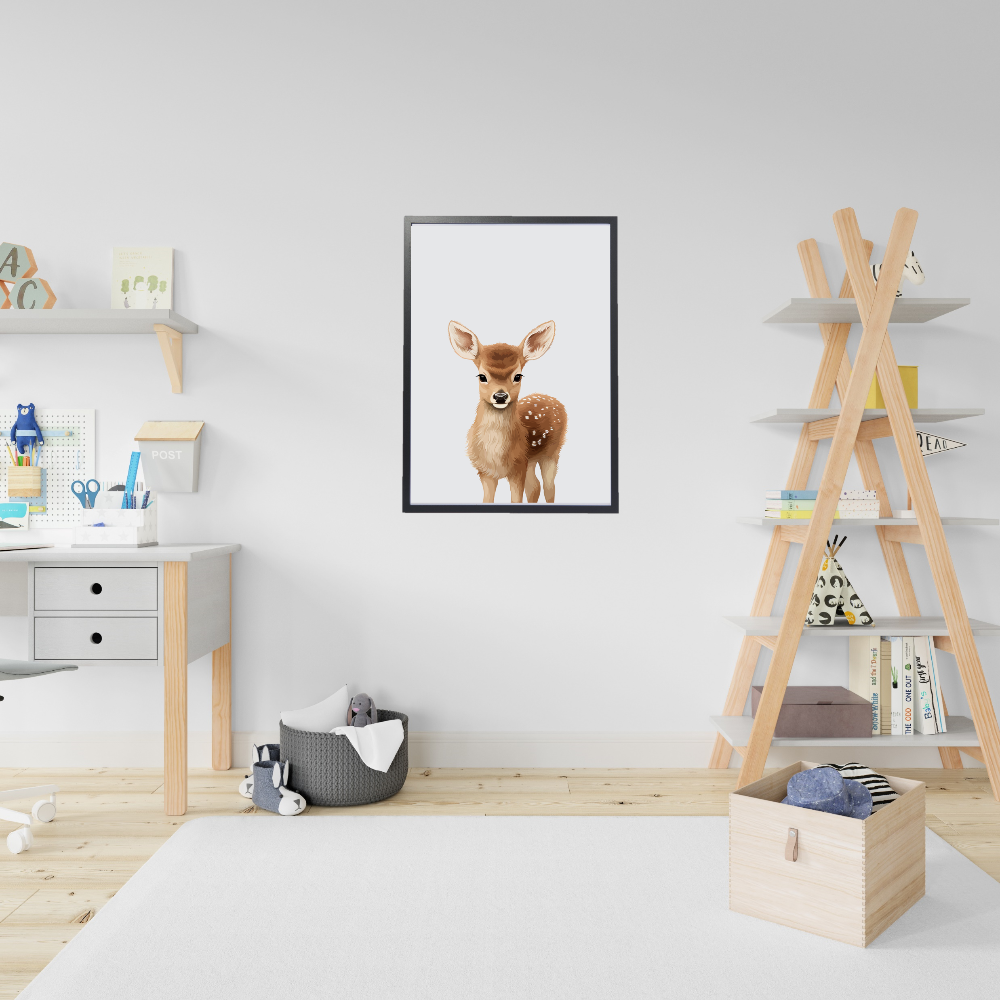 Hertje dierenposter in kinderkamer