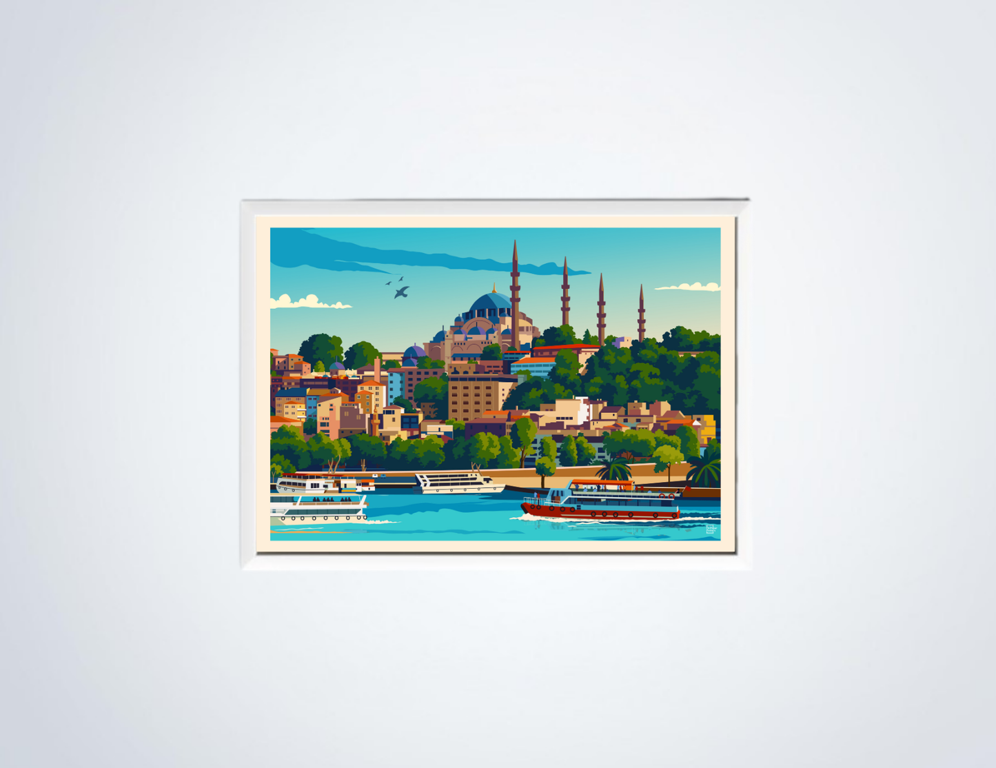 Istanbul Poster Verticaal in Lijst
