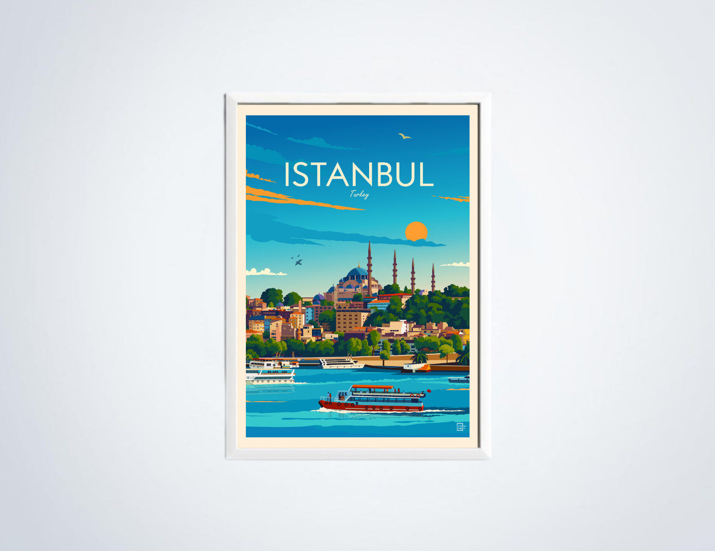 Istanbul Poster in Lijst