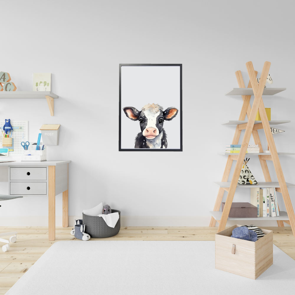 Kalfje dierenposter kinderkamer